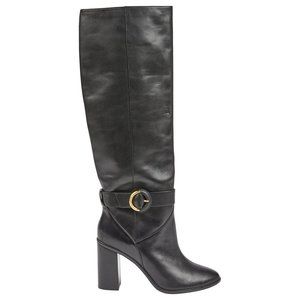 TED BAKER Black Celsiar V2 Knee Height Heeled Boot